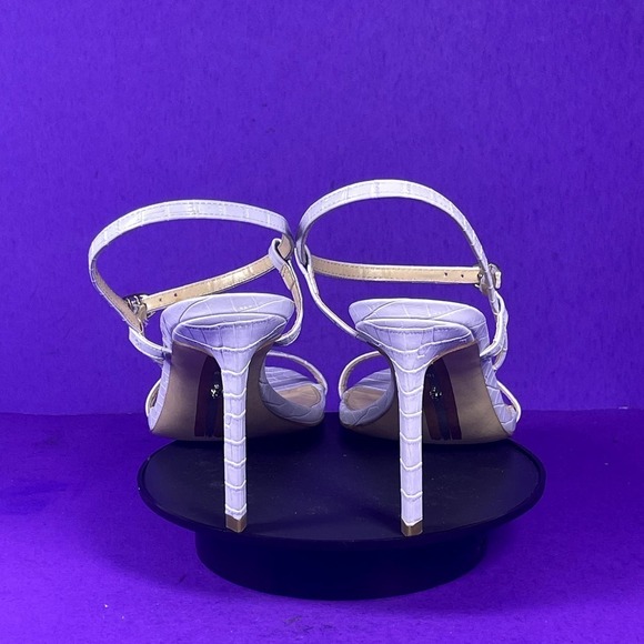 Sam Edelman Doran Misty Lilac Croc Strappy Heeled Sandal Women's Size 10-NEW - Picture 4 of 7